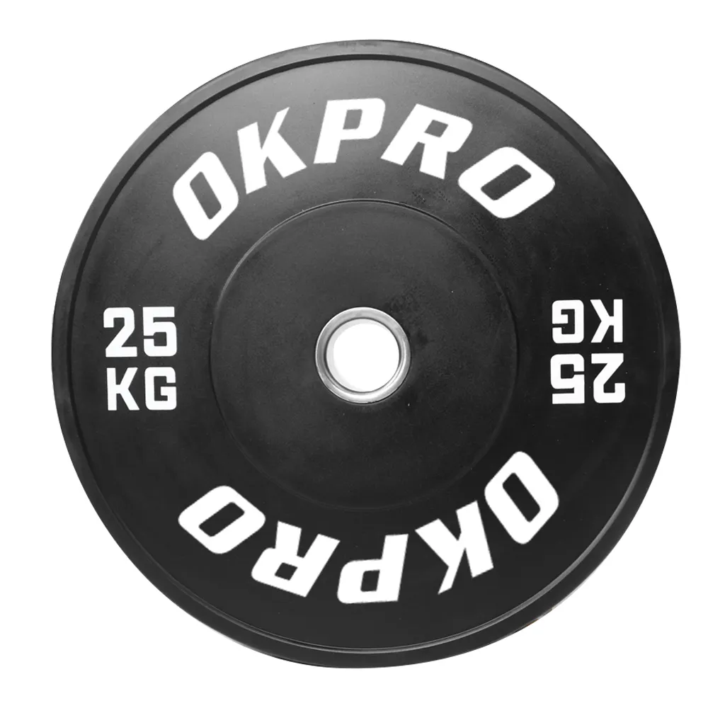 Okpro Fitness Hoge Kwaliteit Groothandel Rubber Bumper Barbell Platen Commerciële Gym Gewicht Platen Voor Training