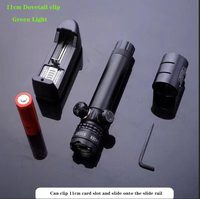 Visée infrarouge en alliage d'aluminium, anti-sismique, étanche, laser vert extérieur réglable haut/bas et gauche/droite