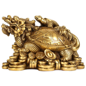 Figura de tortuga dragón Copper World de 4 y 6 pulgadas, decoración hecha a mano para el hogar, oficina, sala de estar, regalo - Product Image 4