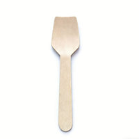 Cuillères à glace jetables en bois écologiques biodégradables en bois de bouleau naturel, petites mini-cuillères pour dégustation de desserts, vaisselle de fête en vrac
