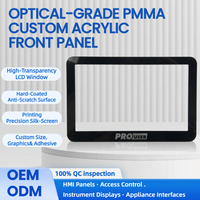 Optical Grade PMMA Acrylic Front Panel for HMI Access Control Intercom and Instrument Display Precision CNC Cutting Silkscreen