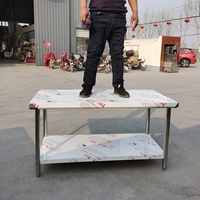Équipement de cuisine commerciale Banc de travail en acier inoxydable robuste Table en acier inoxydable d'extérieur Restaurant