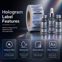 Étiquettes personnalisées pour flacons de 10 ml, 25 ml, 30 ml, étiquettes personnalisées double face, étiquettes holographiques résistantes aux basses températures, étiquettes pour emballages oraux