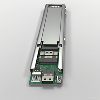 Unestech Single Bay M.2 NVMe SSD PCIe 4.0 penutup rak seluler dengan SlimSAS SFF-8654 4i