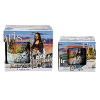 Mug en céramique à motif personnalisé avec boîte cadeau personnalisée, design des monuments américains, logo personnalisé, vente en gros