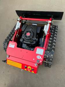 工場直販 業務用コードレス4ストロークハイブリッド油電併用DIY遠隔操作除草機（斜面地帯の広葉雑草用） - Product Image 1