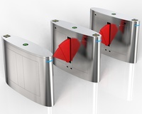 Barrière à ailettes de haute sécurité à identification automatique pour accès au métro, tourniquets à ailettes, porte à battant rétractable, usine chinoise