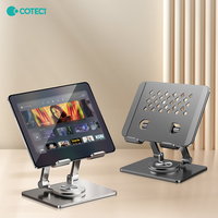 COTECi Support de téléphone universel rotatif à 360 ° en alliage d'aluminium, support pliable et réglable pour bureau, voyage, jeu, tablette PC