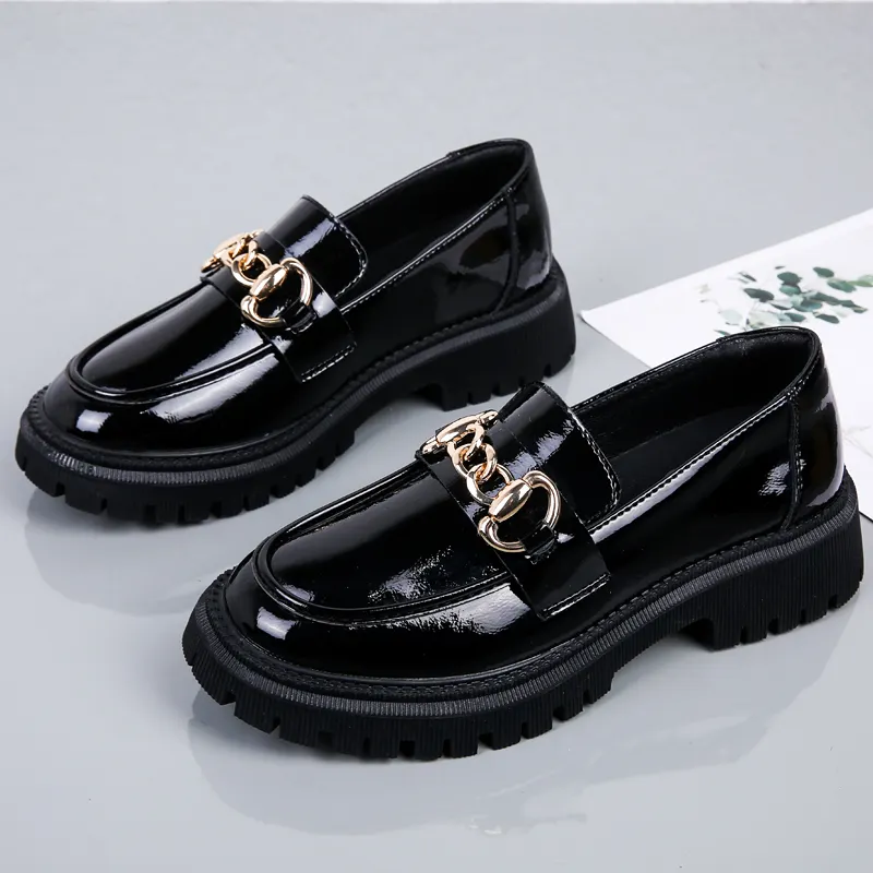 7700 hot sale women's flats loafers leather shoes