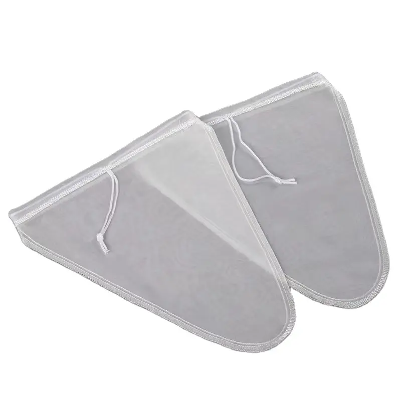 2024 Hot Seller 200 micron reusable organic nut milk bag nylon mesh filter bag for Almond Milk