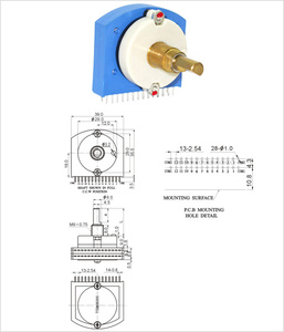 โพเทนชิโอมิเตอร์แบบหมุนแกนโลหะ SOUNDWELL Re30 - Product Image 2