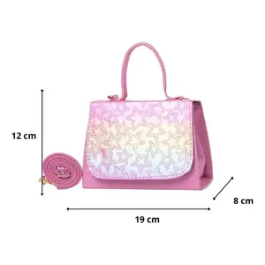Bolso Bandolera Rosa Fana para Mujer, Diseño de Estrellas, PU y Poliéster, Estilo Vintage, Asa Única, Cierre de Cremallera, Primavera - Product Image 3