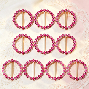 Boucles de Foulard Circulaires en Strass Tendance, Clips Multicolores en Alliage pour Hijab, Châle et Accessoire de Cou - Product Image 4