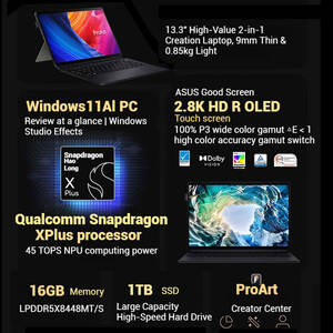 แล็ปท็อป <span class=keywords><strong>ASUS</strong></span> <span class=keywords><strong>Proart</strong></span> x Snapdragon คอมพิวเตอร์แล็ปท็อป13นิ้วใหม่ล่าสุดเขียนด้วยลายมือหน้าจอสัมผัสคอมพิวเตอร์ - Product Image 3