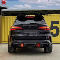 Kit aérodynamique en fibre de carbone style LD pour BMW X5M F95 2019-2022 : Lame avant, jupes latérales, diffuseur arrière LED, aileron arrière, aileron de toit