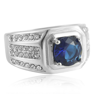 Anillo geométrico de zafiro yunnique, joyería de moda para mujer, regalo con engaste de puntas 210149 - Product Image 1