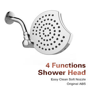 Multi Functional Shower Head 150mm Rain Spray High Pressure Round Overhead Bathroom Shower Head Rotating - Product Image 2