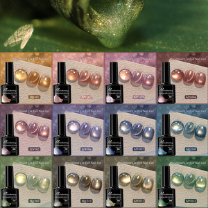 Vernis Gel UV Effet Œil de Chat 12 Couleurs, Paillettes Nuage Brocart, Sable Fluide Aurore, Cristal Mica, Magnétique LED, Personnalisable, Vente en Gros - Product Image 4