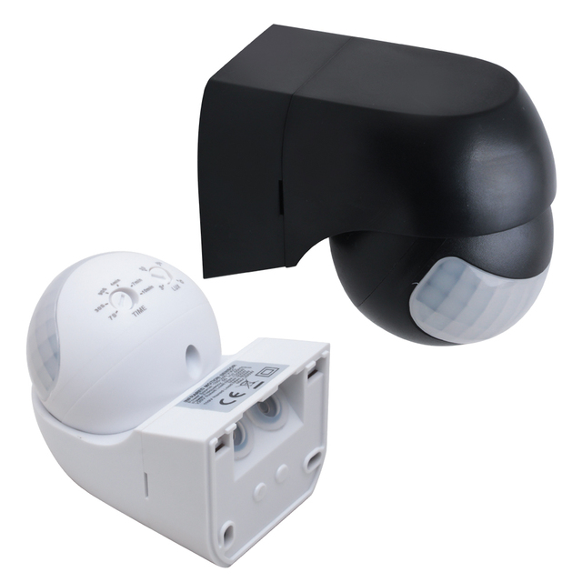 Outdoor Waterproof IP54 Motion Detector with Swiveling Infrared Sensor Switch Wall Mounting PIR Sensor