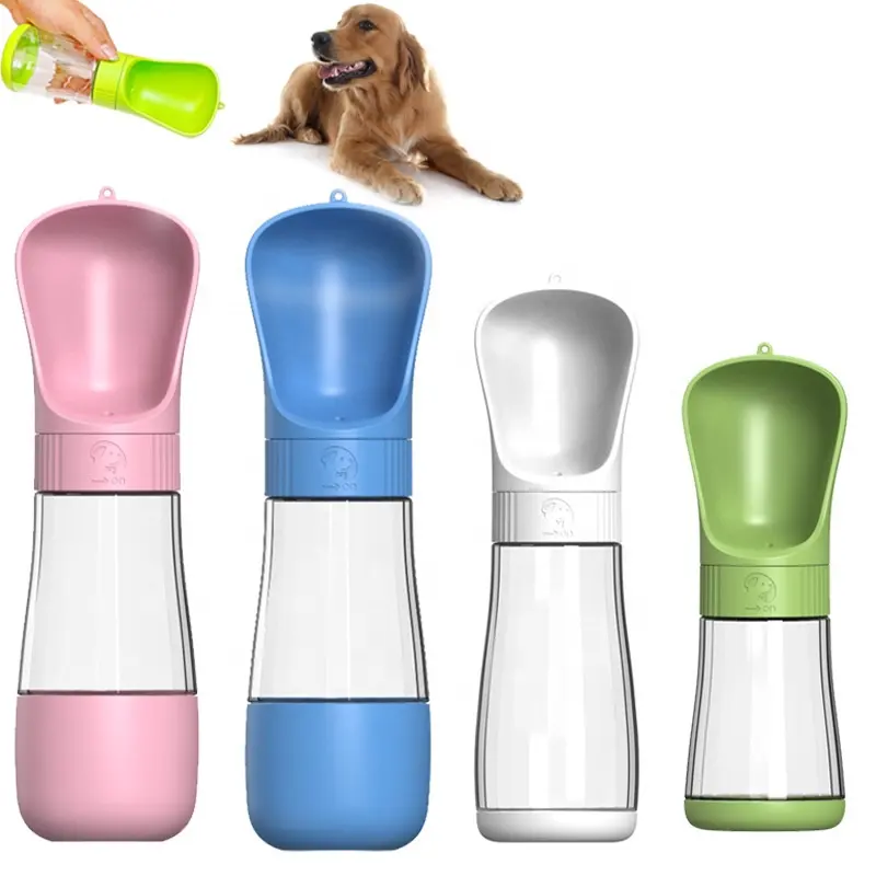 Factory Wholesale Travel Outdoor Portable Plastic Pet Dog Cat Drinking Water Bottle