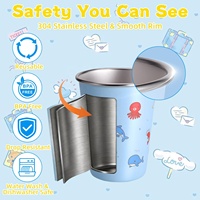 Gobelet en acier inoxydable pour enfants Moioco, durable et réutilisable, 8 onces, gobelets en métal incassables empilables pour bar, maison, restaurant