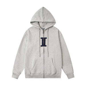 <span class=keywords><strong>Sudadera</strong></span> con Capucha de <span class=keywords><strong>Jersey</strong></span> Bordada, Ligera, de 480 Gsm, con Cierre Completo, Unisex, de Algodón, para Personalizar (ODM) - Product Image 2