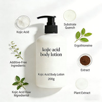 Lotion corporelle à l'acide kojique, lotion éclaircissante pour la peau, lotion blanchissante pour peaux noires, 200g, soin hydratant éclaircissant pour le corps