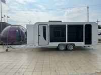 Maison préfabriquée modulaire en conteneur, bureau portable sur châssis, cabine mobile, mini-maison sur roues