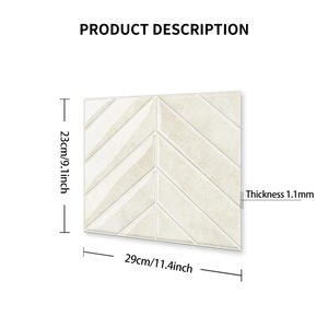 इनडोर नवीनीकरण के लिए आधुनिक घर सजावट दीवार स्टिकर शीट आसानी से स्थापित छील और छड़ी दीवार टाइल - Product Image 2