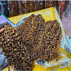 Extensions de cheveux brésiliens Funmi de qualité 12A, super double trame, cuticules alignées, boucles pixie Funmi, couleur noire naturelle - Product Image 3