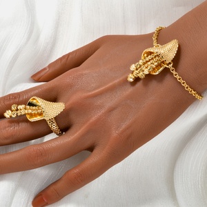 Zeadear Bijoux fantaisie Plaqué or 14 carats Bracelet Bague Collier Boucles d'oreilles Parures de bijoux pour femmes - Product Image 5