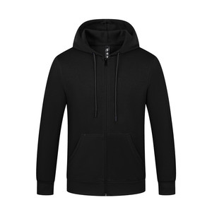 Customized Cotton Zip-Up Hooded Sweatshirt Fleece Lined Work Uniforms With Logo Print For Autumn Winter - Product Image 4