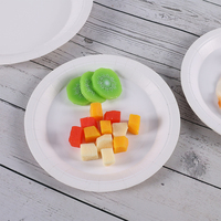 Assiette en papier jetable biodégradable personnalisée en bagasse pour fête
