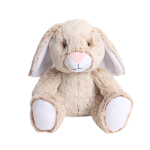 Jouet en peluche lapin doux en tissu recyclé à 100% Animaux en fourrure pour enfants Cadeaux Remplissage en coton PP Idéal pour soulager le stress - Product Image 4