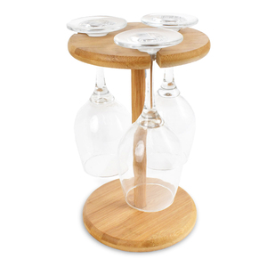 Soporte de Bambú para Botellas de Vidrio, Exhibidor de Copas para Cocina, Organizador Personalizable - Product Image 1
