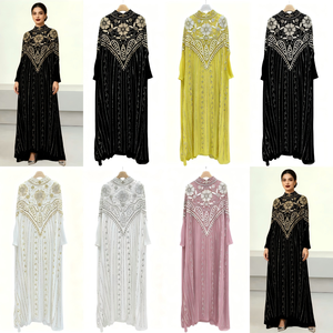 <span class=keywords><strong>Robe</strong></span> longue noire en dentelle, col montant, manches longues à volants, ceinturée, élégante, pour soirée formelle ou invitées, vente en gros, commande en gros - Product Image 4