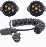 Connecteurs 7 broches DC Star RV pour feux arrière, avec prise à 10 contacts en cuivre, 10A, pour remorques, tracteurs et autres véhicules