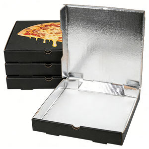 Boîte à pizza isotherme écologique, étanche, avec logo personnalisé imprimé, tailles 9, 10, 12, 14 pouces, résistante à la chaleur, matériaux recyclés - Product Image 1