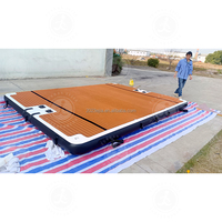 Plateforme flottante gonflable sur mesure 3M 4M, île flottante portable pour yacht, tapis flottant pour fête aquatique