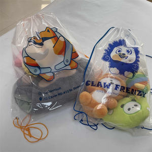 Bolsas de mochila con cordón transparente de plástico transparente Mochila con cordón para tienda de máquina de garra de muñeca de juguete de peluche - Product Image 2