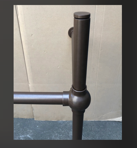 Patas de hierro Struttura portalavabo con lavabo in ceramica nero e ripiano ESTRUCTURA Blanc brillante laque 120 cm lavabo doble vasque - Product Image 4