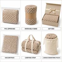 Plaids fins quatre saisons, doux, chauds et confortables, en tricot gaufré uni, en laine