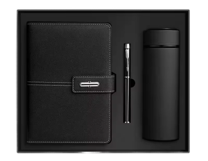 Set Regalo Aziendale Personalizzato con Taccuino A5 in Pelle, Penna e Bottiglia d'Acqua per Dipendenti, Compleanni e Omaggi Aziendali - Product Image 1