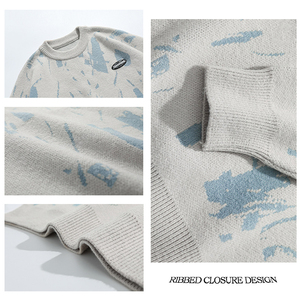 Version coréenne du nouveau <span class=keywords><strong>pull</strong></span> Jacquard Graffiti pour hommes <span class=keywords><strong>pull</strong></span> à <span class=keywords><strong>la</strong></span> <span class=keywords><strong>mode</strong></span> pour femmes automne et hiver Couples tenues assorties - Product Image 6