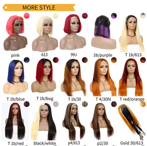 Peluca Bob <span class=keywords><strong>de</strong></span> <span class=keywords><strong>Cabello</strong></span> Humano Virgen Peruano 613 Rubio Barata Lady Corner con Encaje Frontal HD Transparente 100% <span class=keywords><strong>Cabello</strong></span> Humano 4x4 - Product Image 5