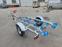 À vendre : Remorque pour petit bateau à essieu simple de 4 m, galvanisée à chaud, capacité de 400 kg, remorque pour jet ski