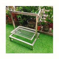 Grill argentin de 810 mm avec 1 grille de cuisson amovible en acier inoxydable