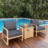 Table carrée pour foyer à gaz de 21 pouces