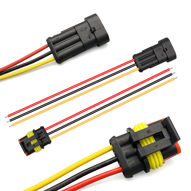 Amp Super-seal 1.5 Series 1 2 3 4 5 6 Pin Auto Wire Harnesses Waterproof Cables Te Connector