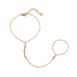 Nueva Pulsera <span class=keywords><strong>de</strong></span> Cadena <span class=keywords><strong>de</strong></span> Mano <span class=keywords><strong>de</strong></span> Acero Inoxidable <span class=keywords><strong>de</strong></span> Alta Calidad para Mujer, Brazalete Esclavo, Anillo, Joyería Impermeable para Boda - Product Image 6